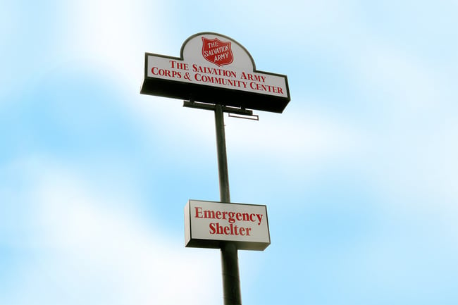 Sign outside of St. Cloud Salvation Army