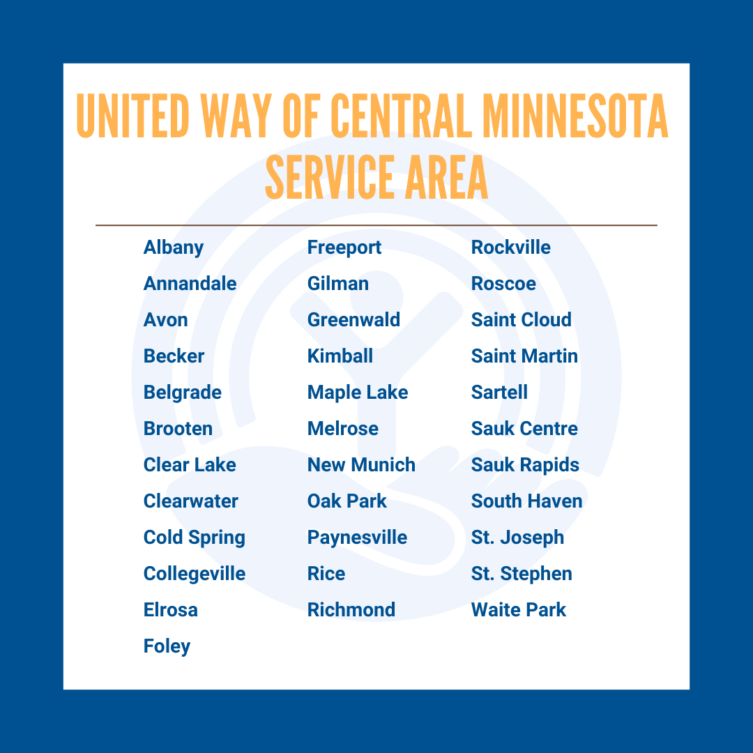 UNITED WAY OF CENTRAL MINNESOTA SERVICE AREA