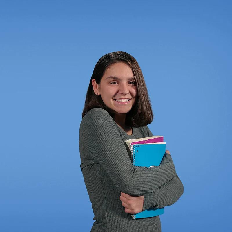 Student with books