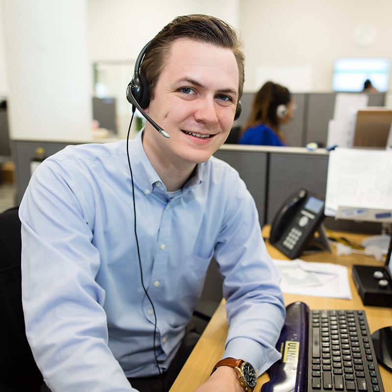 Employee at call center