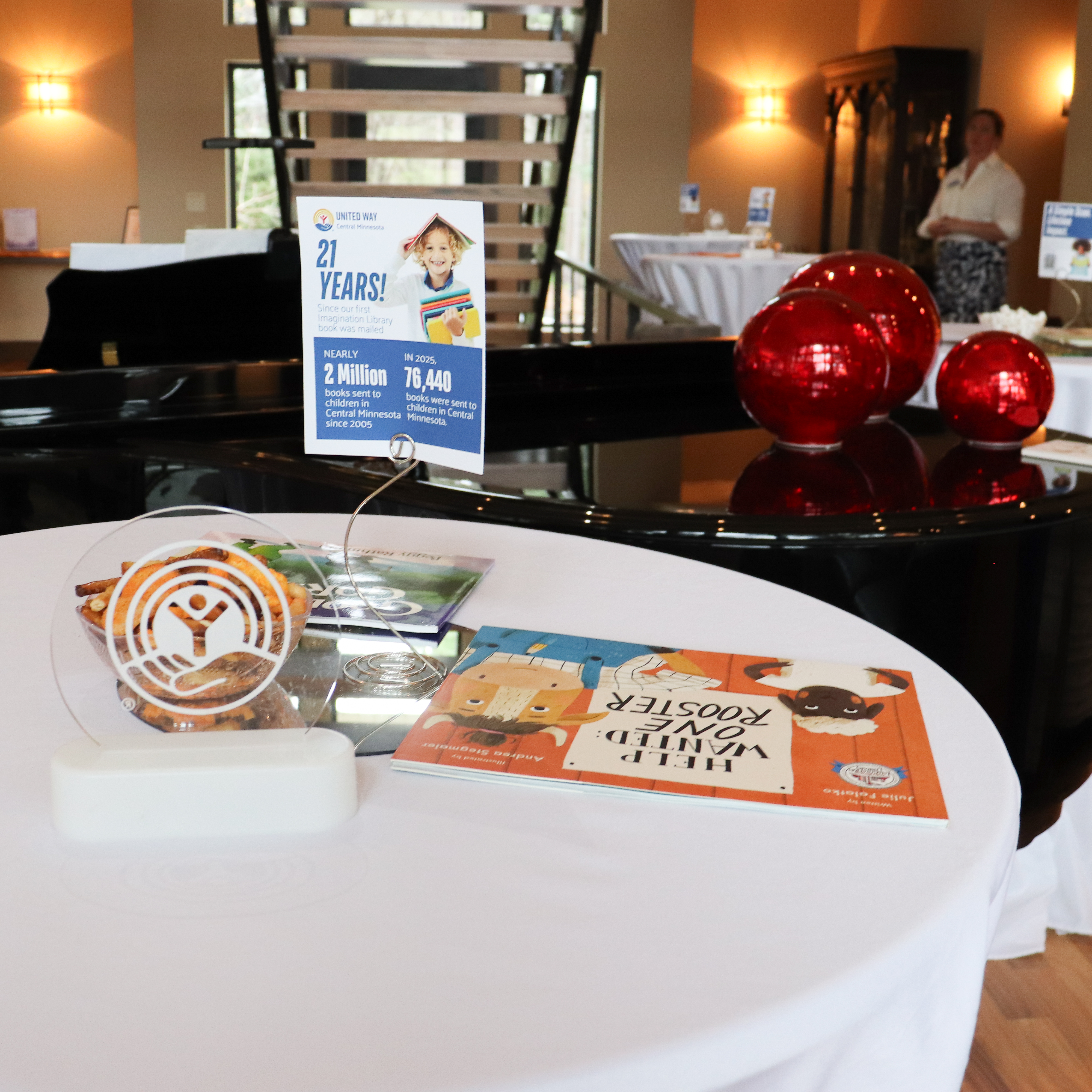 table with books